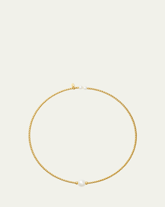 Sorrentine South Sea Center Pearl 18K Yellow Gold Prism Necklace